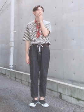 「CIAOPANIC TYPY（チャオパニックティピー）のアイテム（財布/小物）」を使った、Taka___Hiroさん（メンズ・177cm）の夏コーディネート