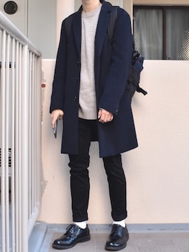 「GIVENCHY（ジバンシイ）のアイテム（チノパンツ）」を使った、すばるさん（メンズ・168cm）の秋コーディネート