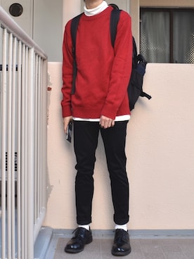 「GIVENCHY（ジバンシイ）のアイテム（チノパンツ）」を使った、すばるさん（メンズ・168cm）の秋コーディネート