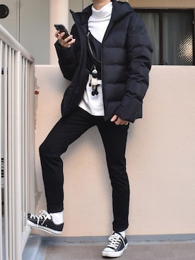 「GIVENCHY（ジバンシイ）のアイテム（チノパンツ）」を使った、すばるさん（メンズ・168cm）の冬コーディネート