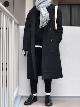 「GIVENCHY（ジバンシイ）のアイテム（チノパンツ）」を使った、すばるさん（メンズ・168cm）の冬コーディネート