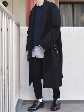 「GIVENCHY（ジバンシイ）のアイテム（チノパンツ）」を使った、すばるさん（メンズ・168cm）の冬コーディネート