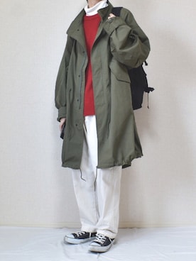 「オーバーコート」｜「アイテム（モッズコート）」を使った、すばるさん（メンズ・168cm）の冬コーディネート