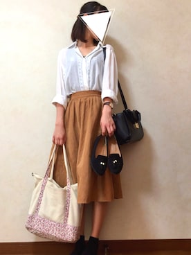 「sango（sango）のアイテム」を使った、おかゆさん（レディース・163cm）の秋コーディネート