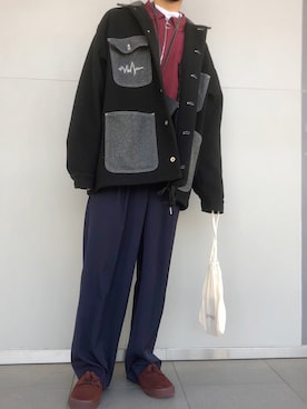 「Aesop（イソップ）のアイテム（財布/小物）」を使った、Ⓗilomuさん（メンズ・170cm）の冬コーディネート