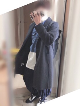 「merlot plus（メルロープリュス）のアイテム」を使った、くくさん（メンズ・172cm）の冬コーディネート