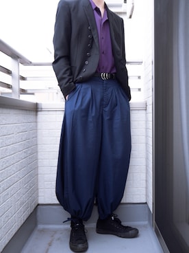 「merlot plus（メルロープリュス）のアイテム」を使った、くくさん（メンズ・173cm）の春コーディネート