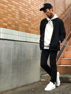「adidas Originals（アディダスオリジナルス）のアイテム（キャップ）」を使った、misoさん（メンズ・168cm）の秋コーディネート