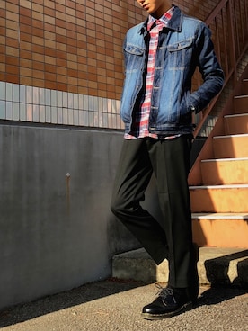 「SPADE（スペード）のアイテム（ジャケット/アウター）」を使った、misoさん（メンズ・168cm）の秋コーディネート