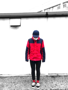 「GAP（ギャップ）のアイテム（マウンテンパーカー）」を使った、おとちゃんさん（メンズ・178cm）の冬コーディネート