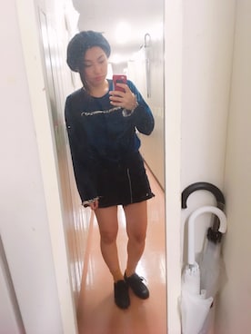 「キュロット」｜「アイテム（ハンチング/ベレー帽）」を使った、mayerさん（レディース・154cm）の秋コーディネート