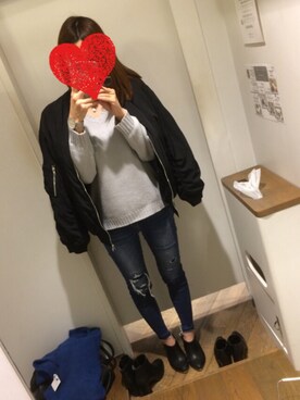 「BACKS（バックス）のアイテム（トップス）」を使った、たむさん（レディース・159cm）の秋コーディネート