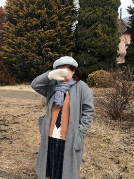 「WINTER STYLE」｜「アイテム（ジャケット/アウター）」を使った、TZUさん（レディース・155cm）の春コーディネート