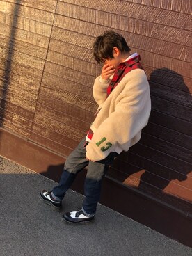 「neos（ネオス）のアイテム（その他アウター）」を使った、永太さん（メンズ・171cm）の冬コーディネート