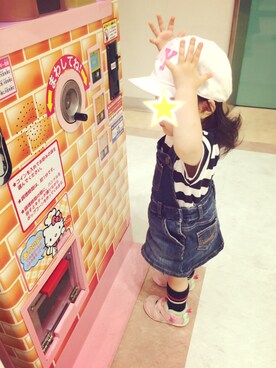 「1歳5ヶ月」｜「アイテム（オールインワン・サロペット）」を使った、♔Hinami♔さん（キッズ・80cm）の夏コーディネート