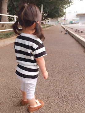 「1歳半」｜「アイテム（モカシン/デッキシューズ）」を使った、♔Hinami♔さん（キッズ・80cm）の夏コーディネート