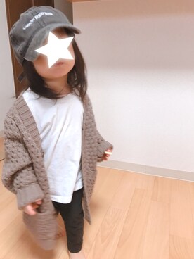 「SM2（エスエムツー）のアイテム（ジャケット/アウター）」を使った、♔Hinami♔さん（キッズ・80cm）の秋コーディネート