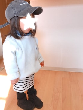 「Lee（リー）のアイテム（Tシャツ/カットソー）」を使った、♔Hinami♔さん（キッズ・80cm）の秋コーディネート