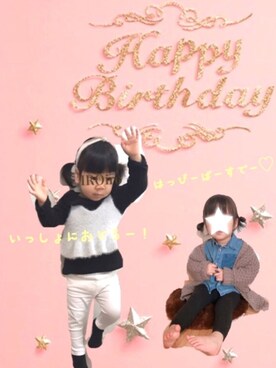「SM2（エスエムツー）のアイテム（ジャケット/アウター）」を使った、♔Hinami♔さん（キッズ・80cm）の春コーディネート