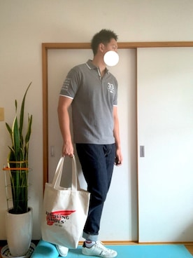 「RED WING（レッドウィング）のアイテム（バッグ）」を使った、すけさん（メンズ・188cm）の夏コーディネート