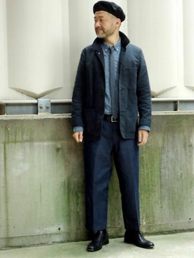 「平成最後のWEARISTAセンバツ」｜「アイテム（ハンチング/ベレー帽）」を使った、addict(s)さん（メンズ・178cm）の春コーディネート