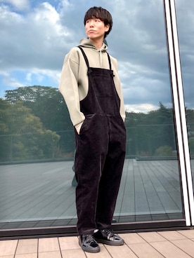 「BEAMS LIGHTS」｜「アイテム（オールインワン・サロペット）」を使った、TAMBATA NAOTOさん（メンズ・171cm）の秋コーディネート