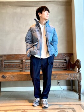 「BEAMS LIGHTS」｜「アイテム（ダウンジャケット/コート）」を使った、TAMBATA NAOTOさん（メンズ・171cm）の秋コーディネート