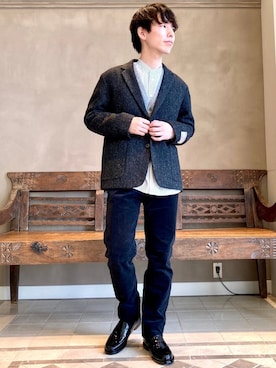 「アイテム（レインシューズ）」を使った、TAMBATA NAOTOさん（メンズ・171cm）の冬コーディネート