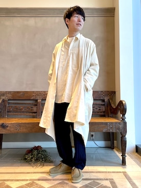 「BEAMS LIGHTS」｜「アイテム（その他アウター）」を使った、TAMBATA NAOTOさん（メンズ・171cm）の冬コーディネート