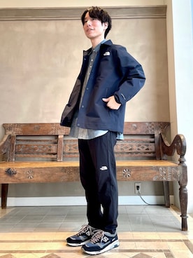 「NEWBALANCE」｜「アイテム（ナイロンジャケット）」を使った、TAMBATA NAOTOさん（メンズ・171cm）の春コーディネート