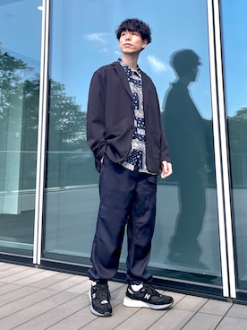 「Gramicci（グラミチ）のアイテム（ジャケット/アウター）」を使った、TAMBATA NAOTOさん（メンズ・171cm）の夏コーディネート