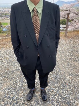 「アイテム（フォーマルスーツ/小物）」を使った、アラタさん（メンズ・168cm・20代）の春コーディネート