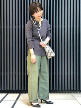 「ワッフル」｜「アイテム（パンプス）」を使った、髙見さん（レディース・160cm）の春コーディネート