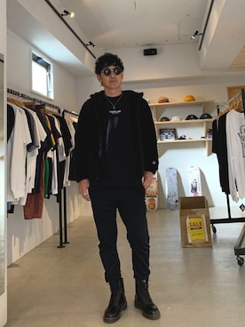 Champion×SHIPS JET BLUE: 別注 シェルパフリース ダブルジップ