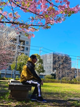 「エアジョーダン」｜「アイテム（マウンテンパーカー）」を使った、KOUさん（メンズ・177cm）の冬コーディネート