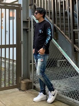 「CONVERSE TOKYO（コンバーストウキョウ）のアイテム（アクセサリー）」を使った、KOUさん（メンズ・177cm）の春コーディネート