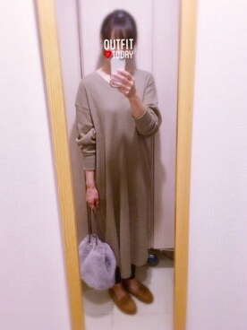 「rps（アールピーエス）のアイテム（レッグウェア）」を使った、れをままさん（レディース・163cm）の秋コーディネート