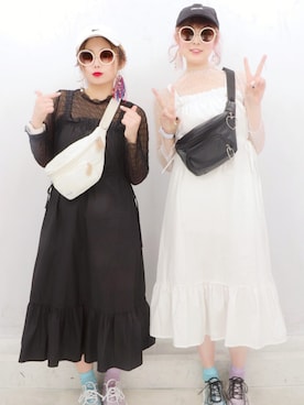 「SPINNS(スピンズ)のアイテム(ボディバッグ/ウエストポーチ)」を使った、ゆっきーさん(レディース・153cm)の秋コーディネート