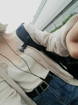 「韓国のアイテム（デニムパンツ、ブルー系）」を使った、毬藻さん（レディース・150cm）の夏コーディネート