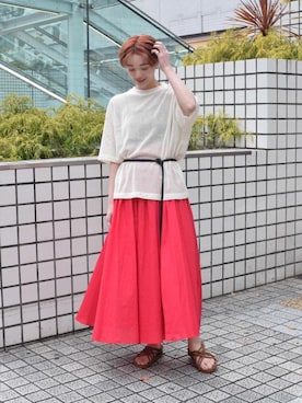 「NEWDOSE（ニュードーズ）のアイテム」を使った、鈴木（suzuki）さん（レディース・168cm）の春コーディネート