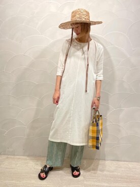 「OJO DE MEX（オホデメックス）のアイテム」を使った、鈴木（suzuki）さん（レディース・168cm）の春コーディネート