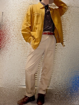 「crocodile（クロコダイル）のアイテム（ジャケット/アウター）」を使った、ぴぃらのん。さん（メンズ・173cm）の冬コーディネート
