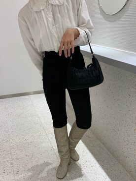 「Charles Chaton（シャルルシャトン）のアイテム（パンツ）」を使った、kurumiさん（レディース・156cm）の秋コーディネート