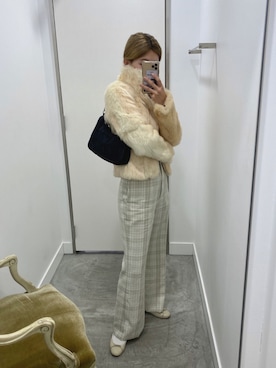 「Charles Chaton（シャルルシャトン）のアイテム（パンツ）」を使った、kurumiさん（レディース・156cm）の冬コーディネート