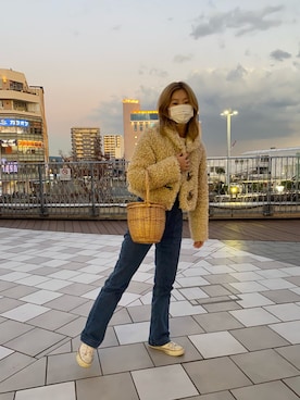 「Charles Chaton（シャルルシャトン）のアイテム（ジャケット/アウター）」を使った、kurumiさん（レディース・156cm）の冬コーディネート