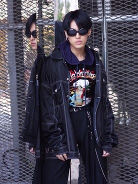 「doublet（ダブレット）のアイテム（Tシャツ/カットソー）」を使った、KULO さん（メンズ・180cm）の冬コーディネート