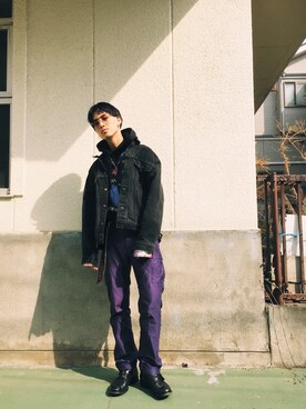 「Luciole Jean pierre（リュシオールジャンピエール）のアイテム」を使った、KULO さん（メンズ・180cm）の春コーディネート