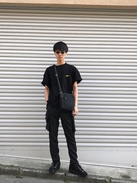 「MYne（マイン）のアイテム」を使った、KULO さん（メンズ・180cm）の春コーディネート
