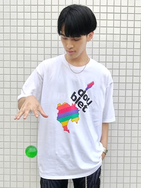 「doublet（ダブレット）のアイテム（Tシャツ/カットソー）」を使った、KULO さん（メンズ・180cm）の夏コーディネート
