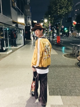 「doublet（ダブレット）のアイテム（ブルゾン）」を使った、KULO さん（メンズ・180cm）の秋コーディネート